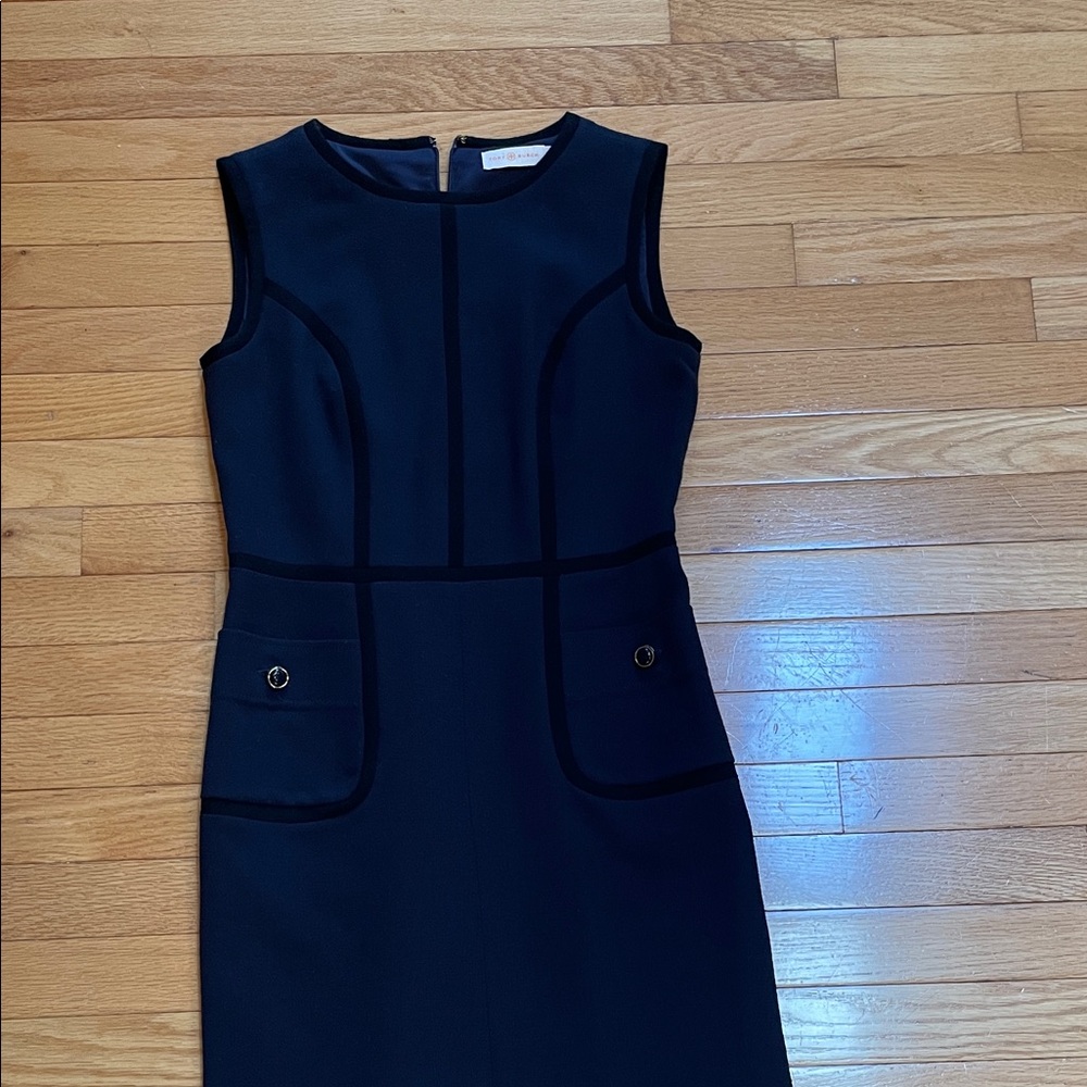 Tory Burch Navy Sleeveless Dress